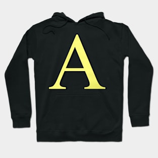 The Letter A in Shadowed Gold Hoodie